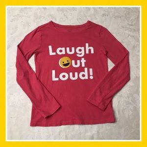 😆 Girls Gap Kids Long Sleeve Shirt Laugh Out Loud